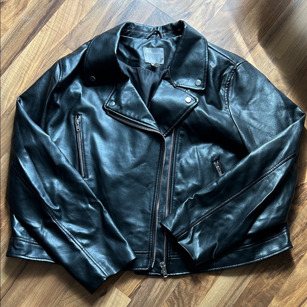 ASOS Vegan Leather Moto Jacket - Size 20
